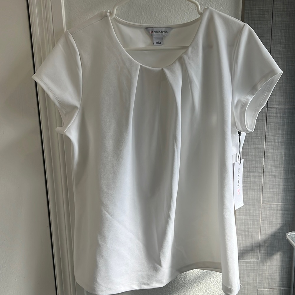 Liz Claiborne White Formal Top